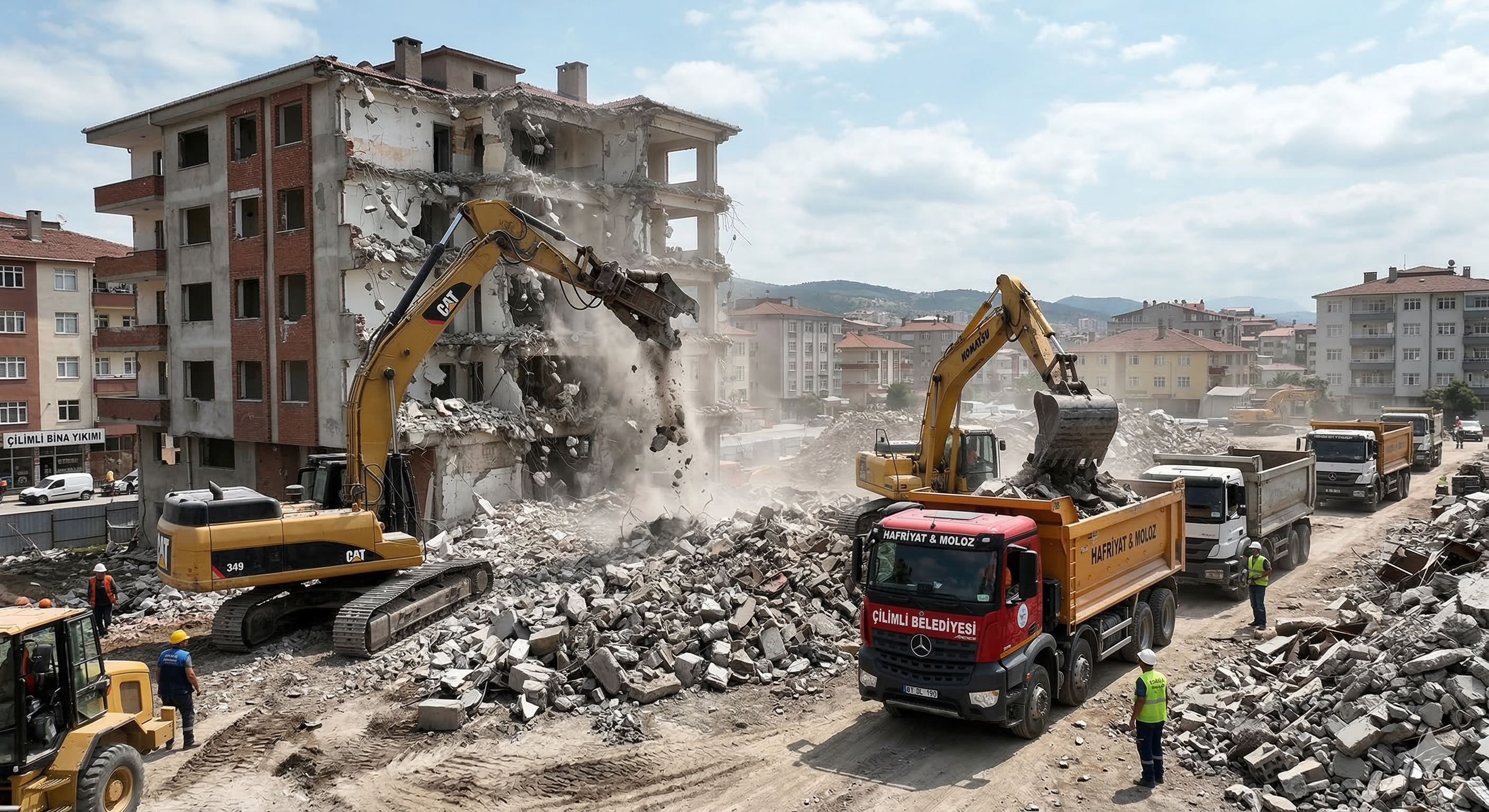 Çilimli Bina Yıkımı ve Hafriyat Moloz Atımı