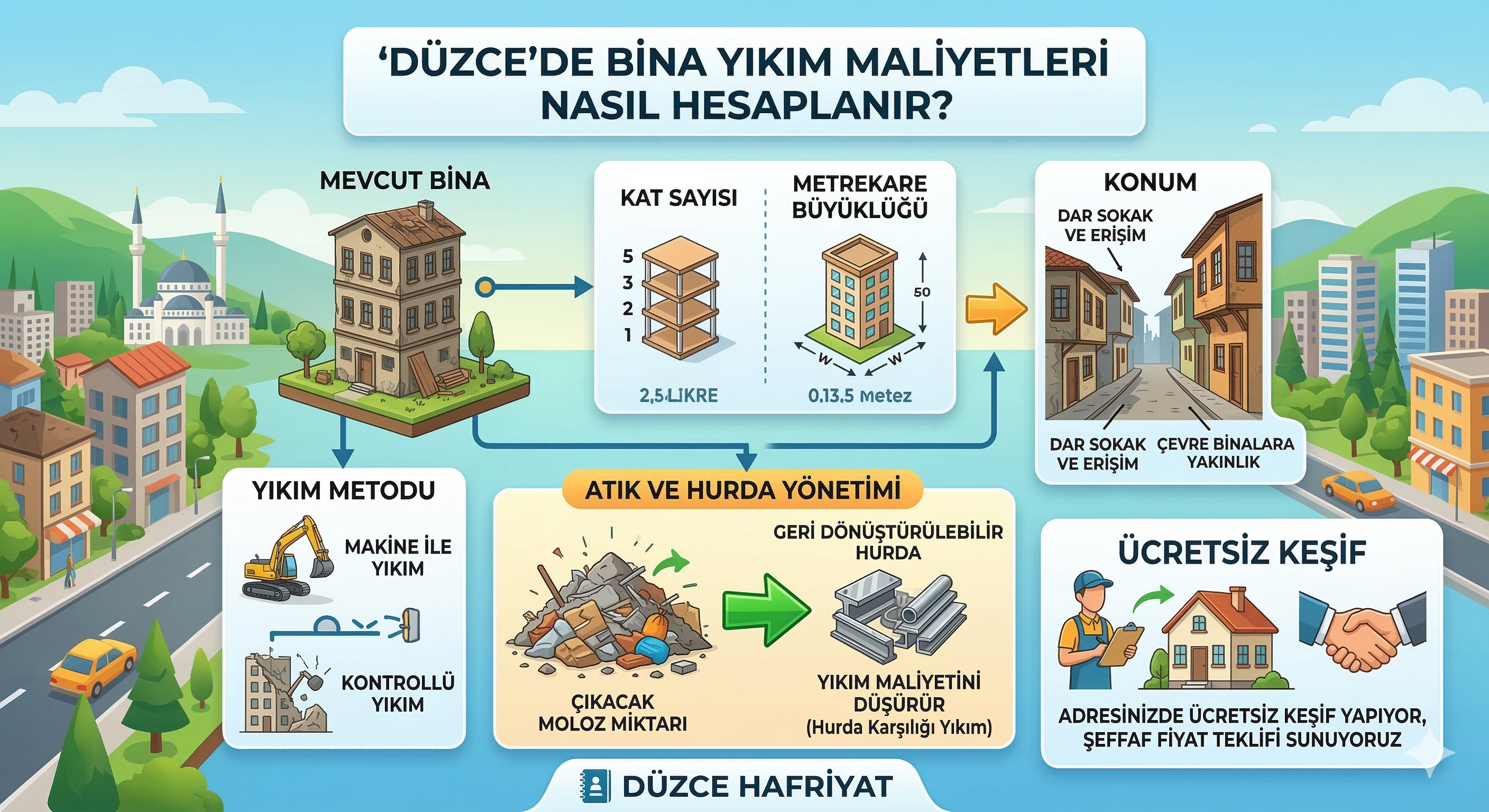 Düzce'de Bina Yıkım Maliyetleri ve Fiyatları Nasıl Hesaplanır?