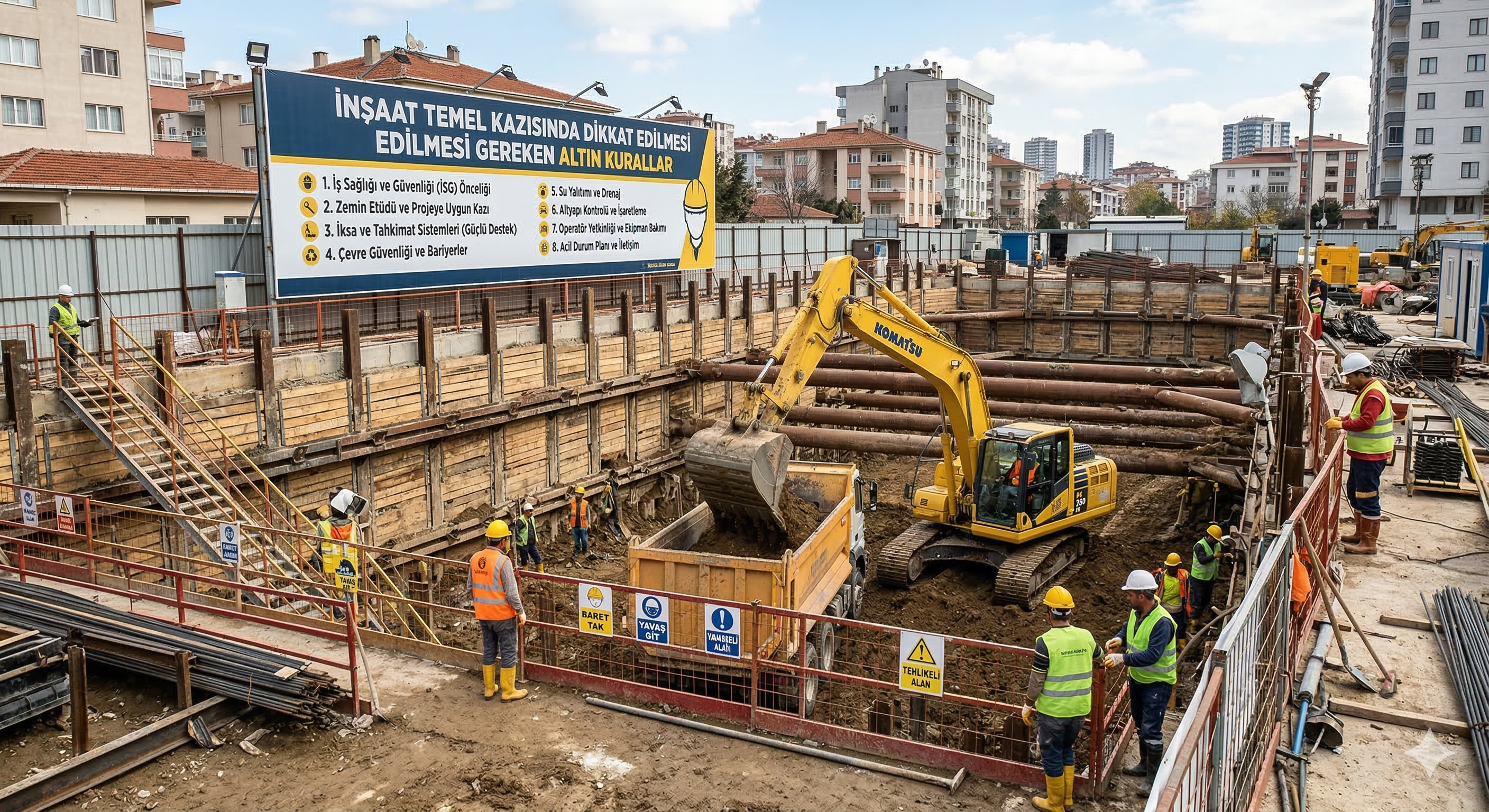 İnşaat Temel Kazısında Dikkat Edilmesi Gereken Altın Kurallar